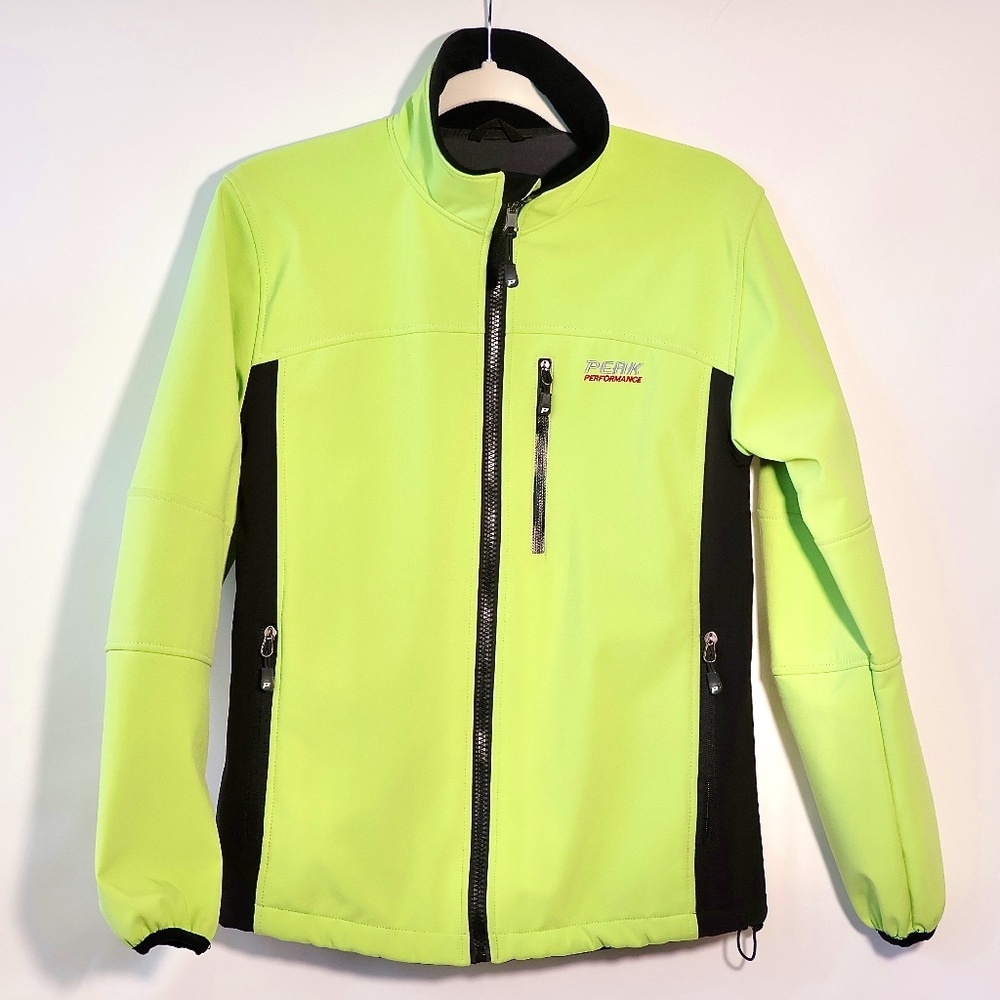 Peak Performance Neon Lime & Black Softshell Ski Jacket
